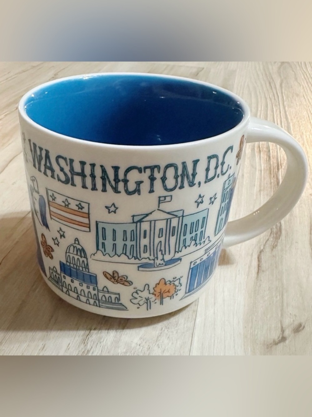 Starbucks Washington D.C. Ceramic been there Mug - Blue Interior